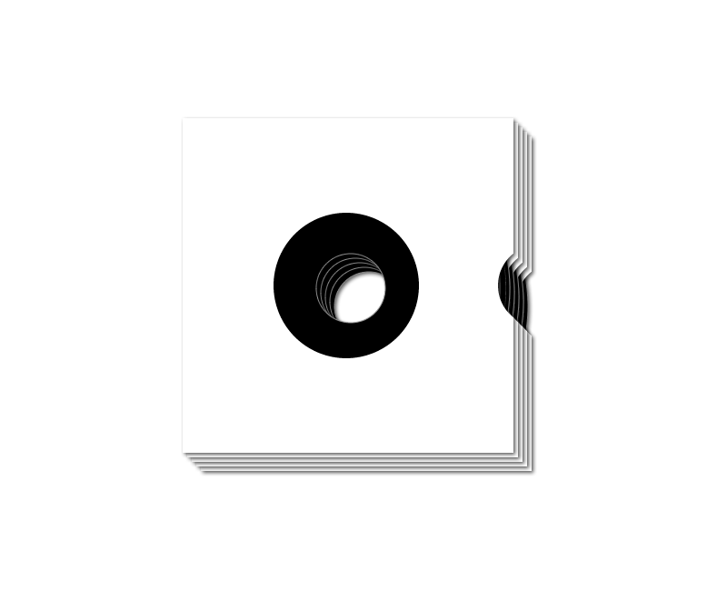 vinyl 7-inch single short run (large-hole black) {no label} [in sleeves]